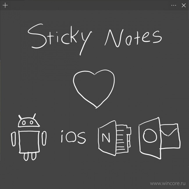 Официально: Sticky Notes придёт на Android, iOS и в OneNote