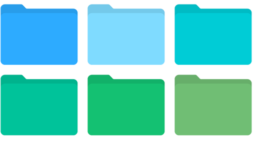 Colored Folders — плоские цветные иконки для папок