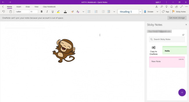 Sticky Notes   OneNote  Windows 10