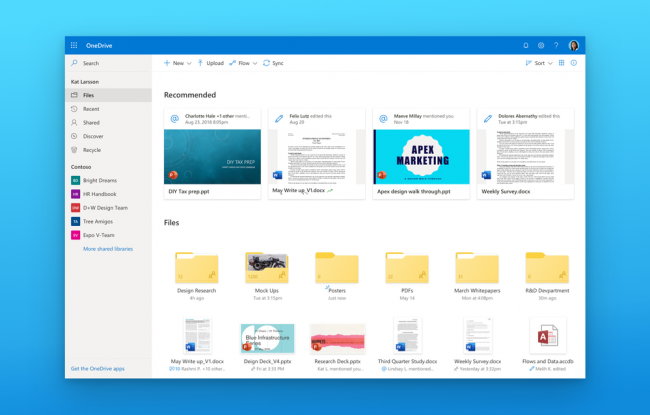 OneDrive  Fluent Design,    