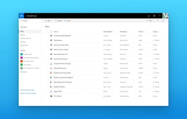 OneDrive  Fluent Design,    