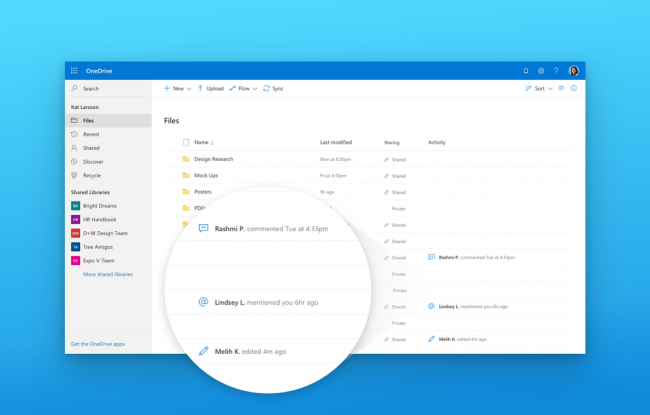 OneDrive  Fluent Design,    