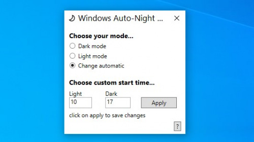 Windows Auto-Night-Mode — автоматически включаем светлую или тёмную тему