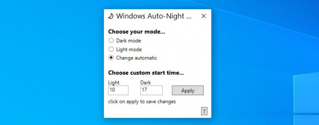 Windows Auto-Night-Mode       