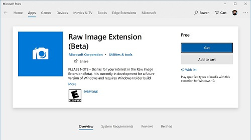 Windows Insider:        RAW