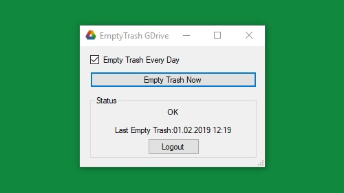 EmptyTrash GDrive — очищаем облачную Корзину