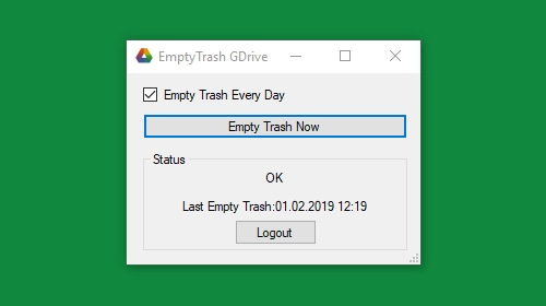 EmptyTrash GDrive    