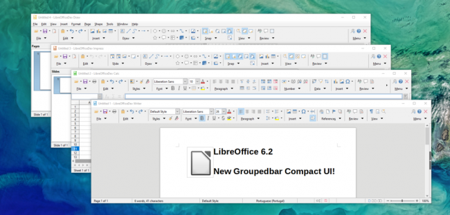 В LibreOffice запущен новый ленточный интерфейс