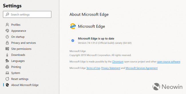      Microsoft Edge   Chromium