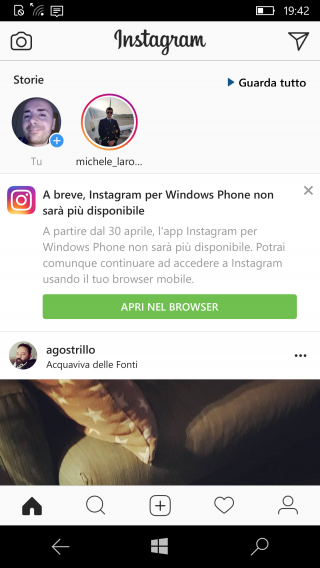 Instagram закрывает приложение для Windows Phone