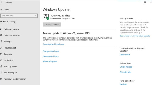 Microsoft   Windows 10 May 2019 Update