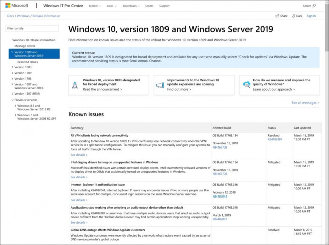 Microsoft официально анонсировала Windows 10 May 2019 Update