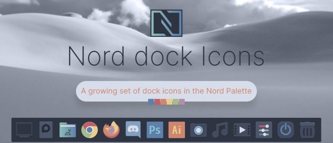 Nord — интерфейс в арктических цветах