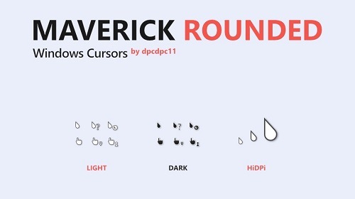Maverick Rounded — обтекаемые курсоры для светлой и тёмной темы