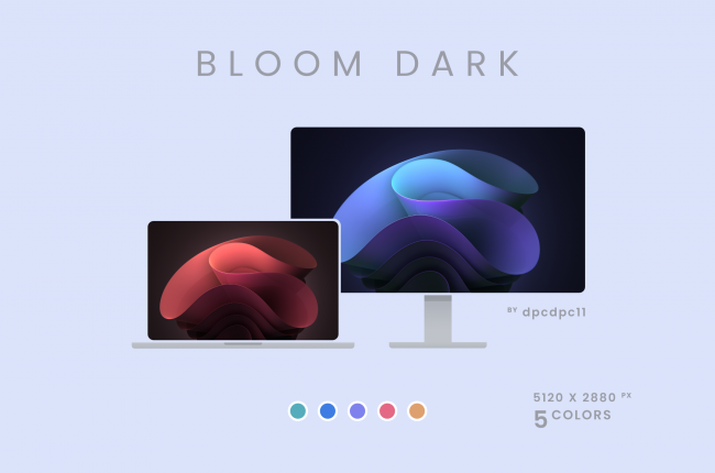 Bloom Dark — роскошные обои для Windows 11