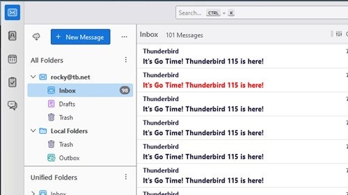Mozilla Thunderbird размещён в Microsoft Store