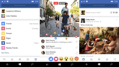 Опубликована финальная версия официального приложения Facebook для Windows 10 Mobile