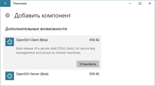 Microsoft создала клиент и сервер OpenSSH для Windows 10
